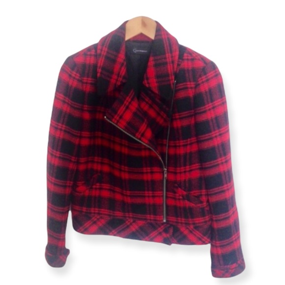 Context Jackets & Coats Context Red And Black Plaid Womens Size 8